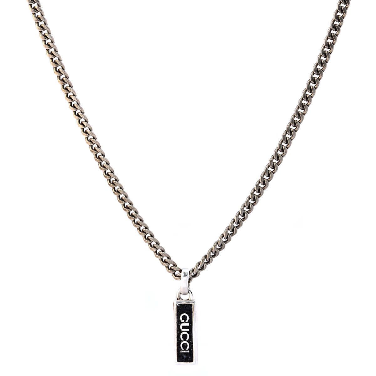 Gucci - Men - Silver and Enamel Pendant Necklace Silver
