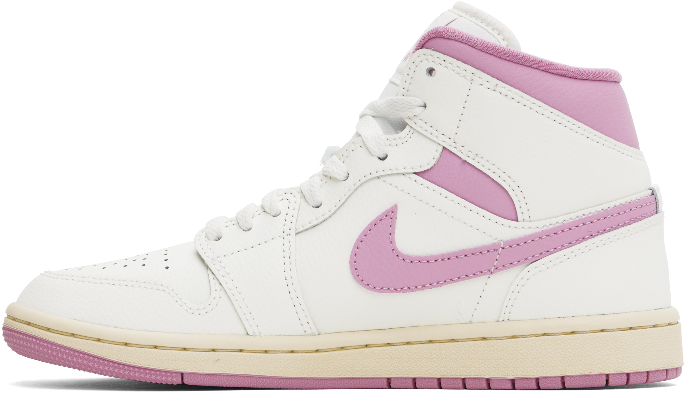 Nike Jordan Pink & White Air Jordan 1 Mid Sneakers
