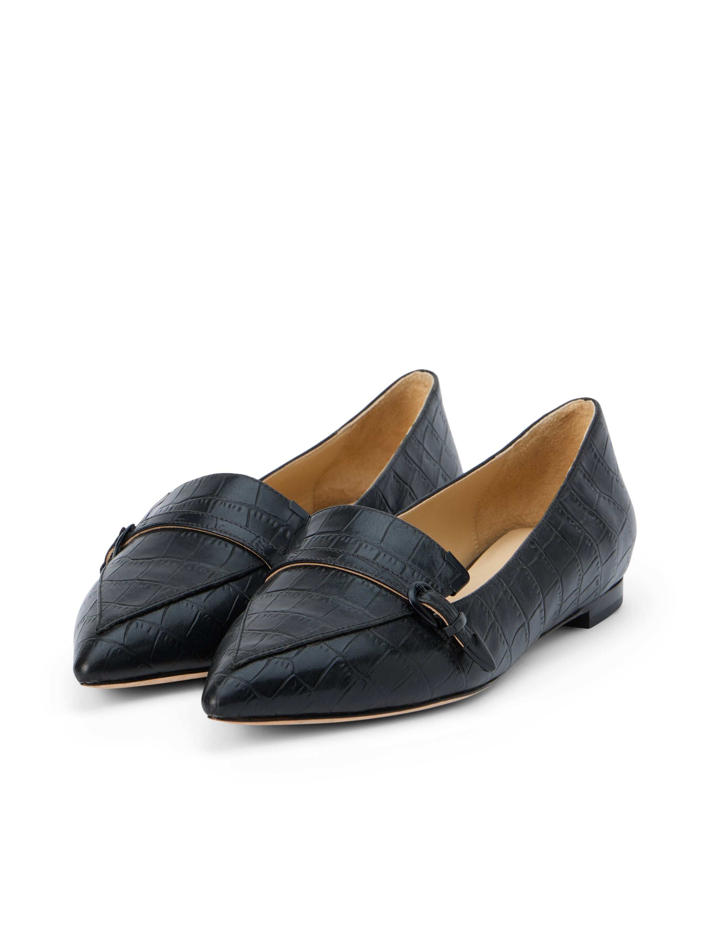 Brielle Loafer In Black Croco