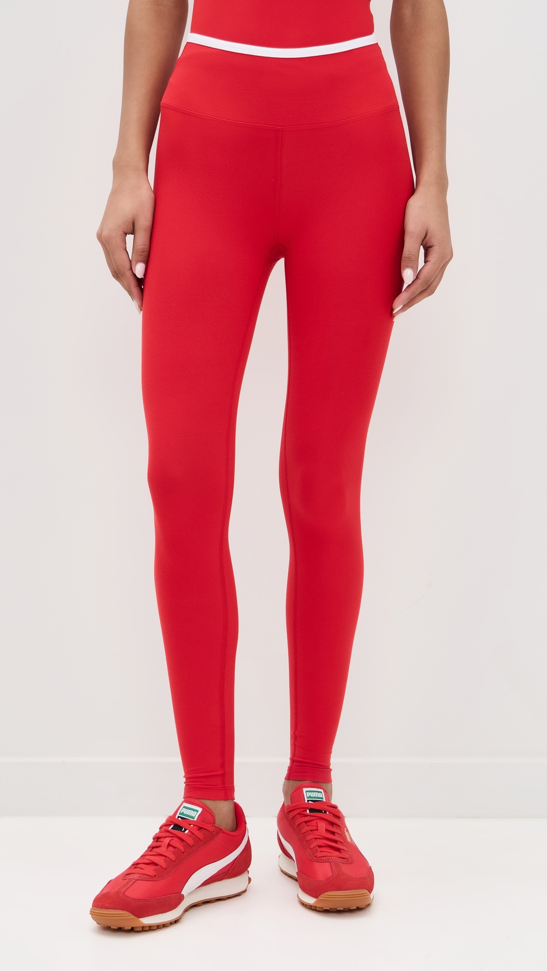 Stretch Leggings Cherry/White 