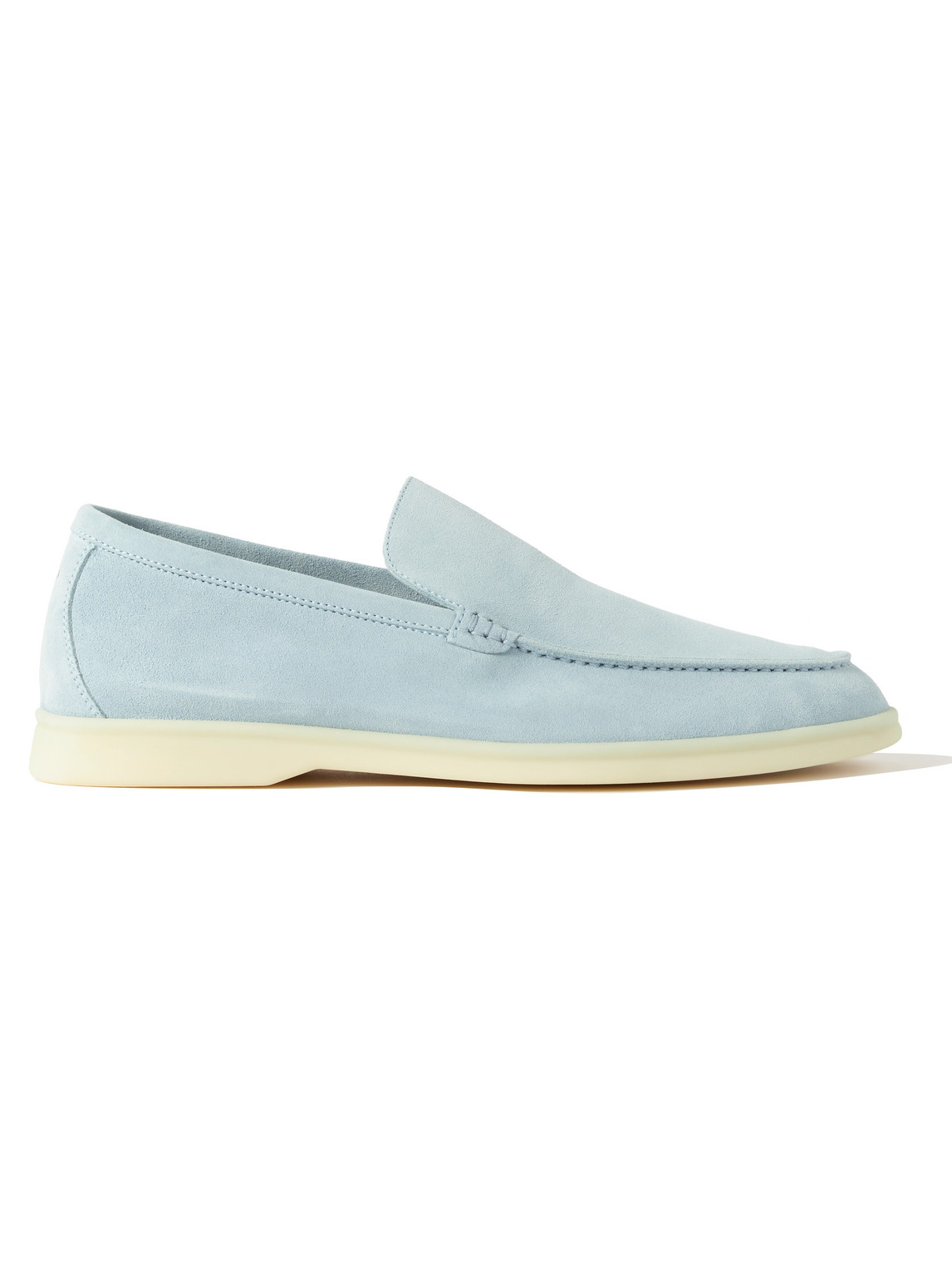 Summer Walk Suede Loafers in Blue - Loro Piana Kids