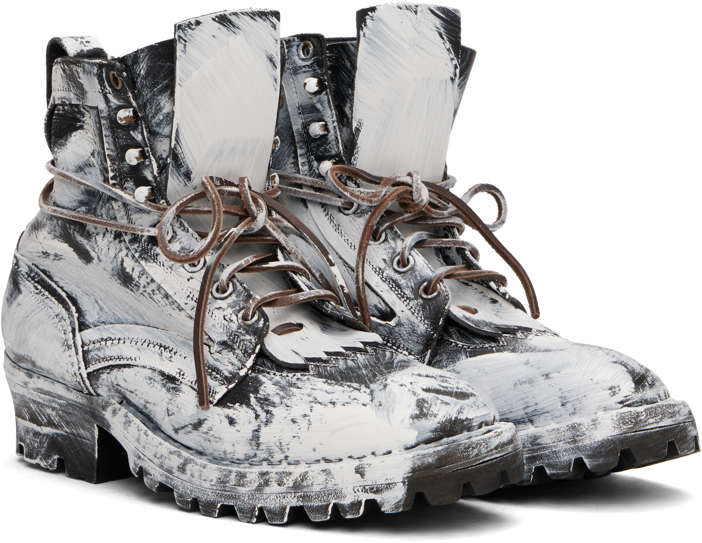 Maison Margiela Black & White Sierra Bianchetto Boots