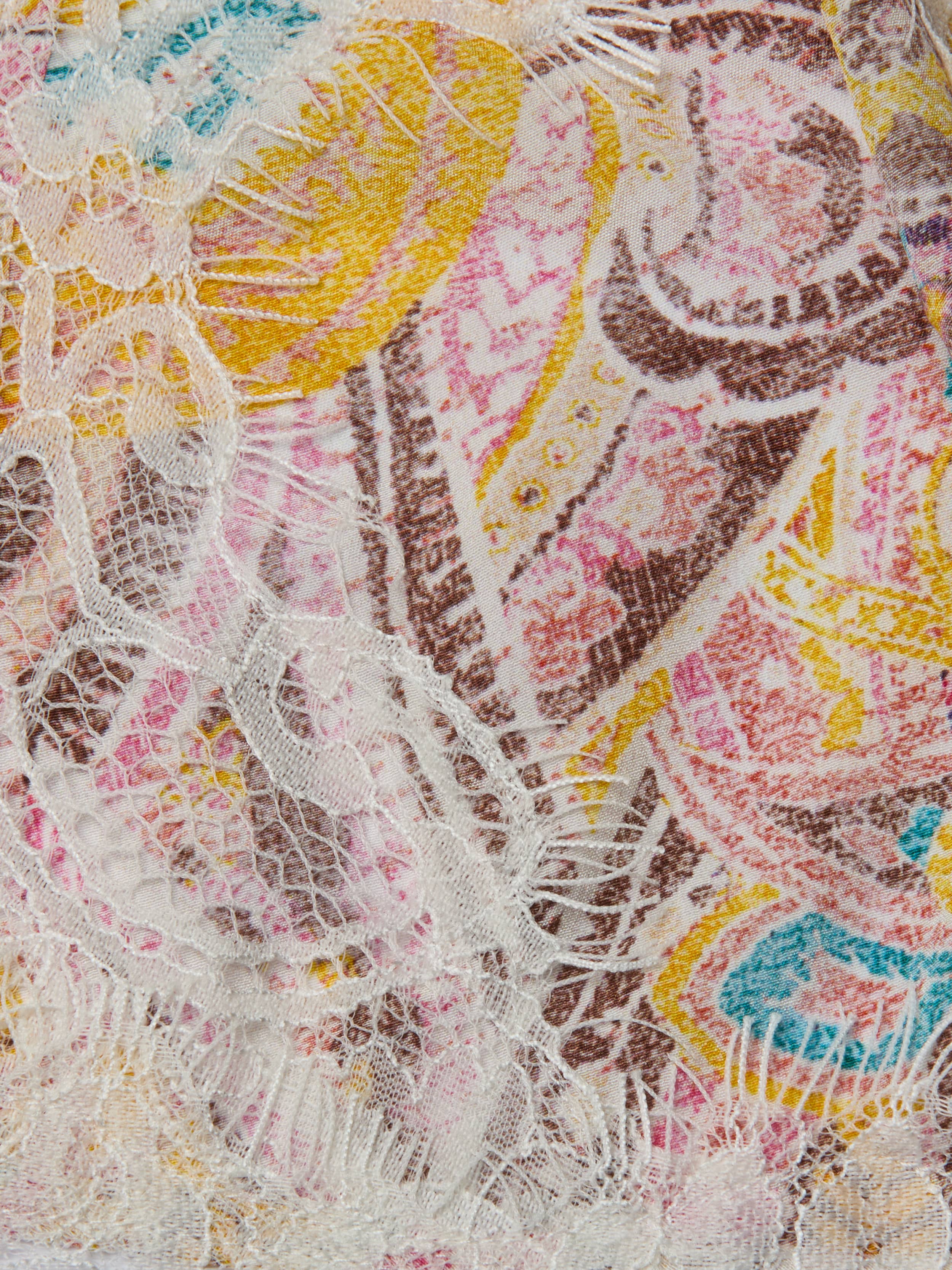 Kilah Silk Lace Camisole In Multi Western Paisley