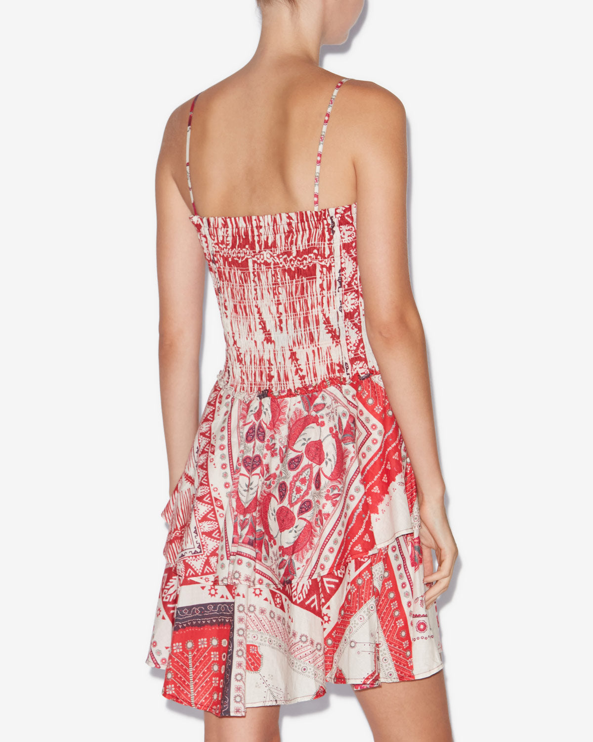 Anka Dress - Women - Red And Ecru - Size 40 - Marant Étoile