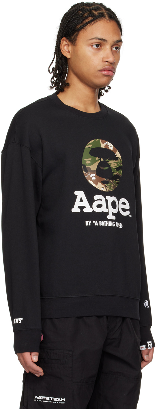 Aape By A Bathing Ape AAPE by A Bathing Ape Black Basic Sweater
