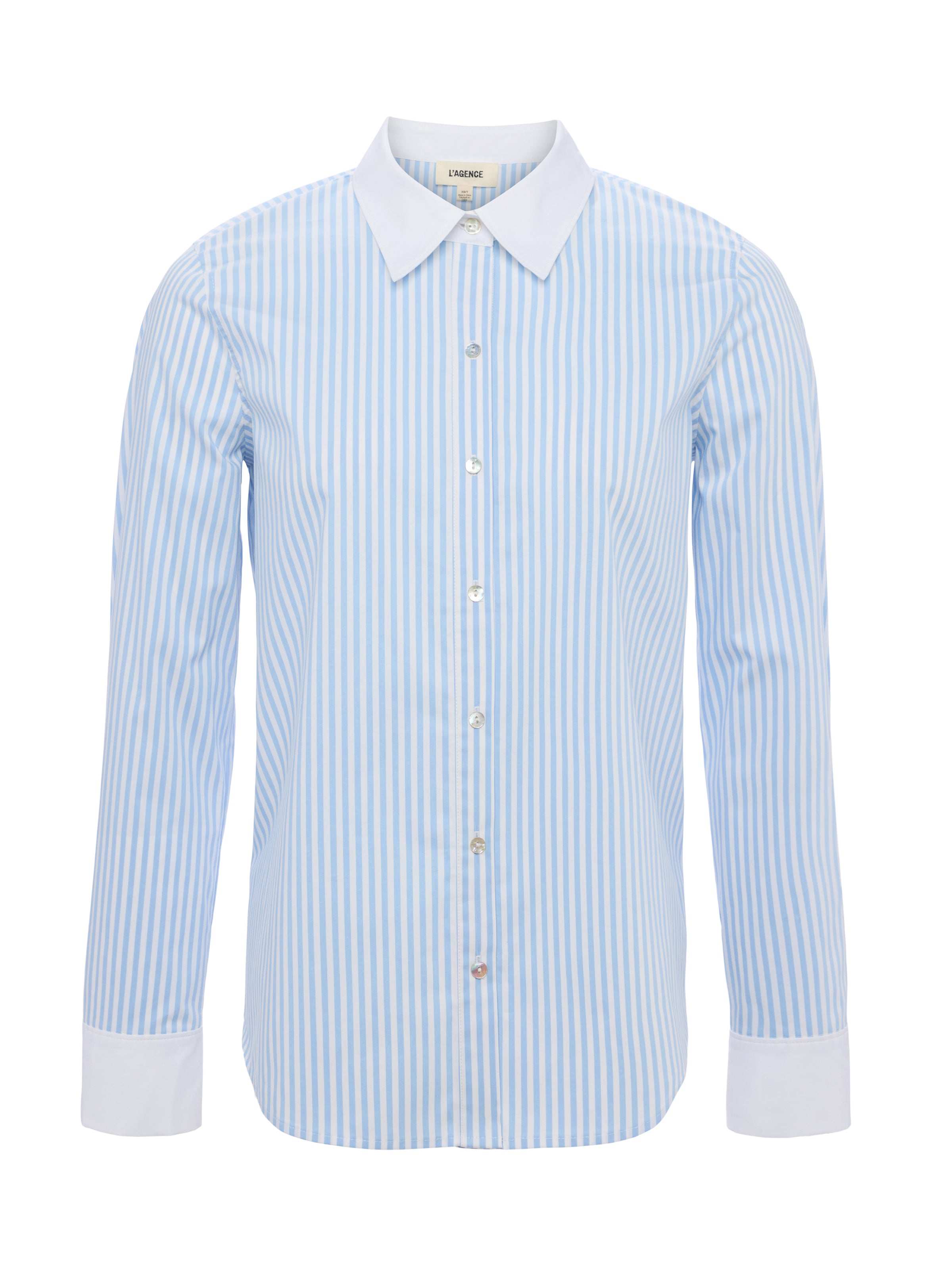 Ellery Button-Down Shirt In Scarlet Red/light Blue Multi City Stripe