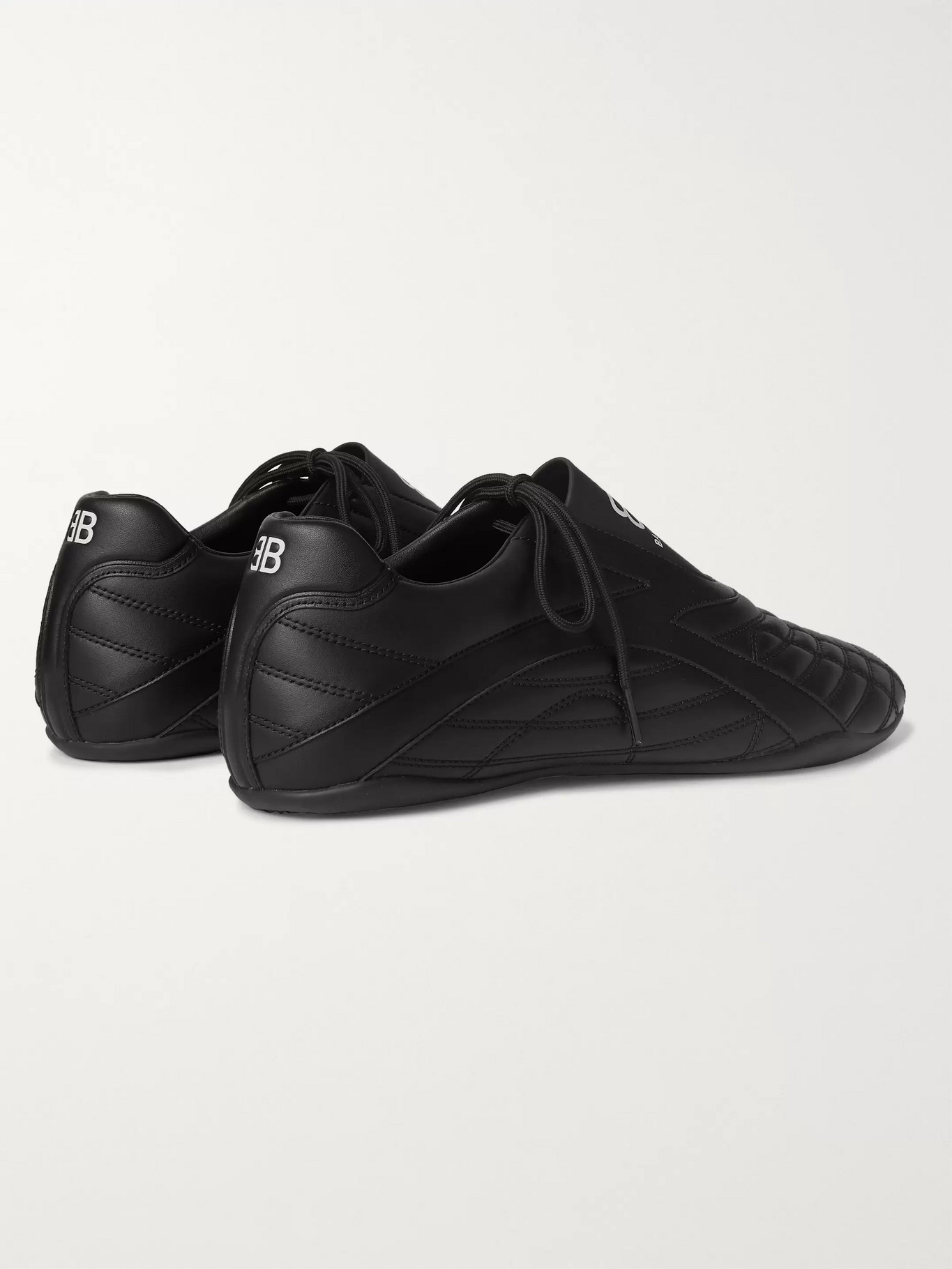 Balenciaga Zen Logo-Print Faux Leather Sneakers - Men - Black - EU