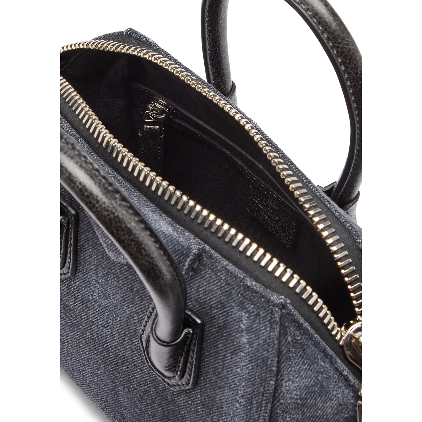 Givenchy Black Mini Antigona Denim Top Handle Bag