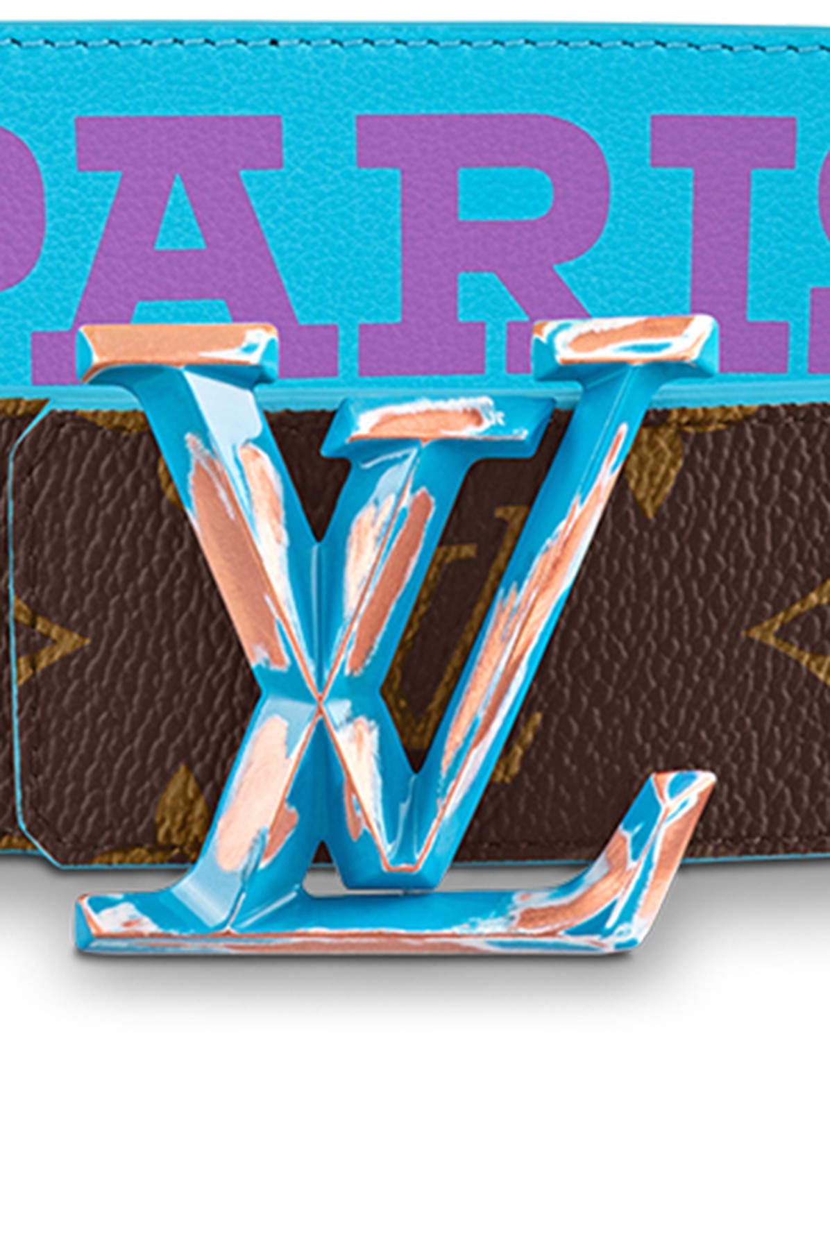 Shop Louis Vuitton LV Pyramid 40 mm reversible belt by