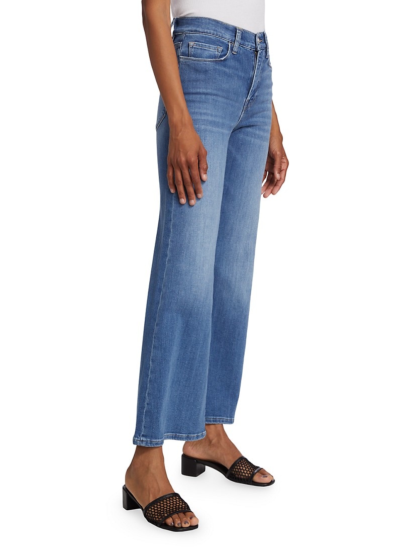 Le Slim Palazzo Drizzle High-Rise Stretch Jeans