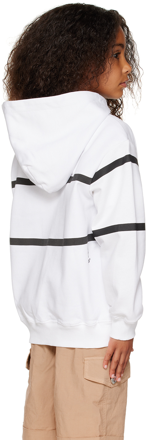 Kids white zip-up hoodie