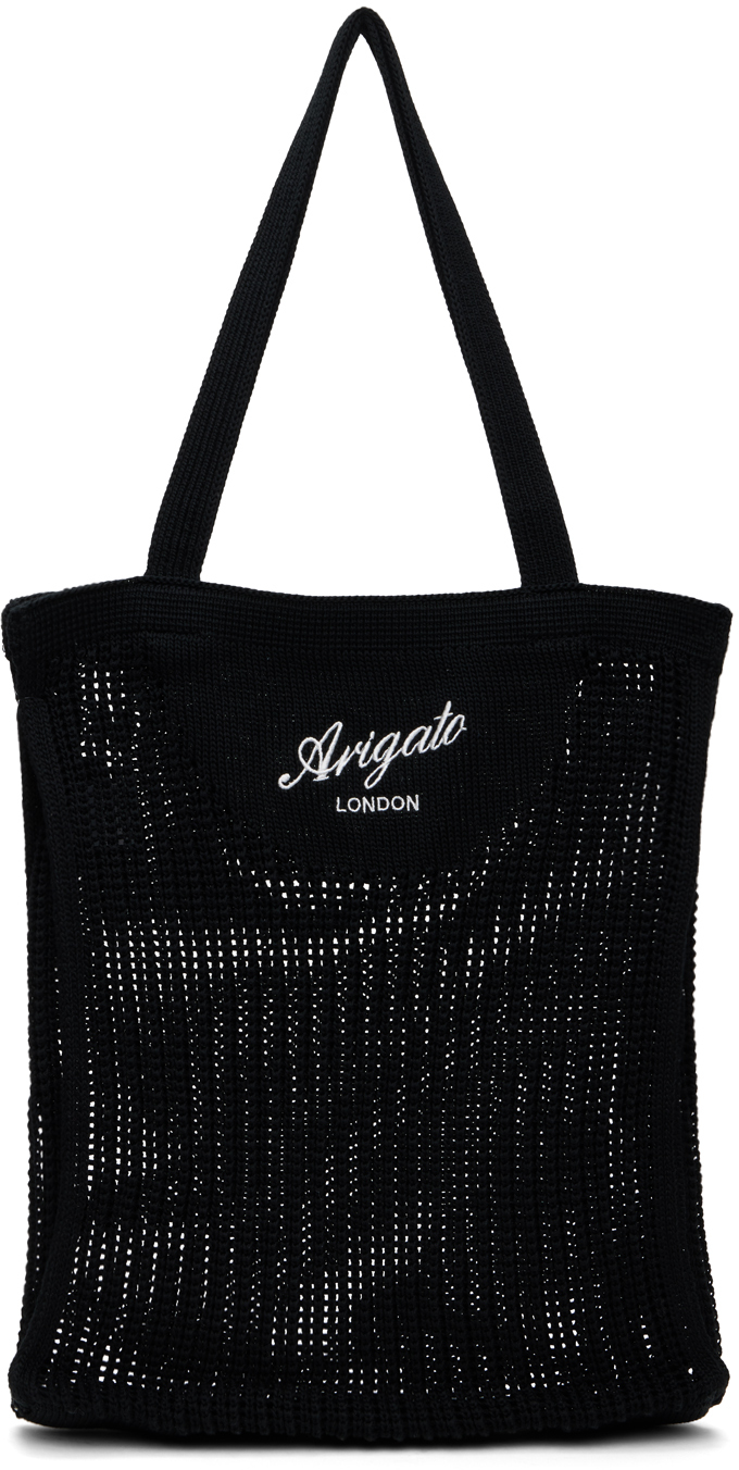 Axel Arigato Black Grid Shopper Tote