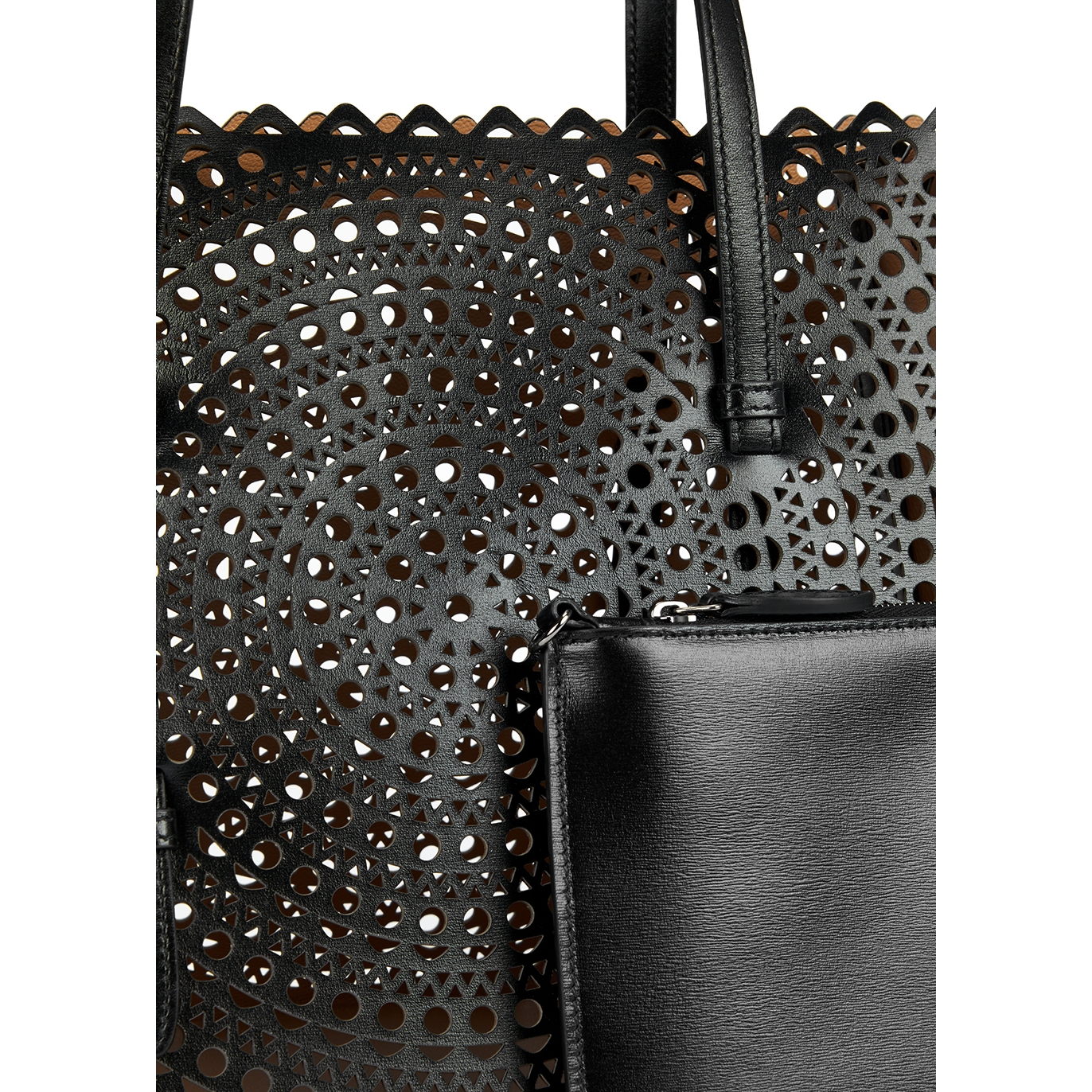 Le Mina 32 New Vienne Leather Tote Bag in Black - Alaia