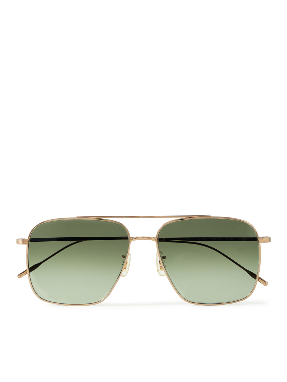 Aviator-style gold-tone sunglasses