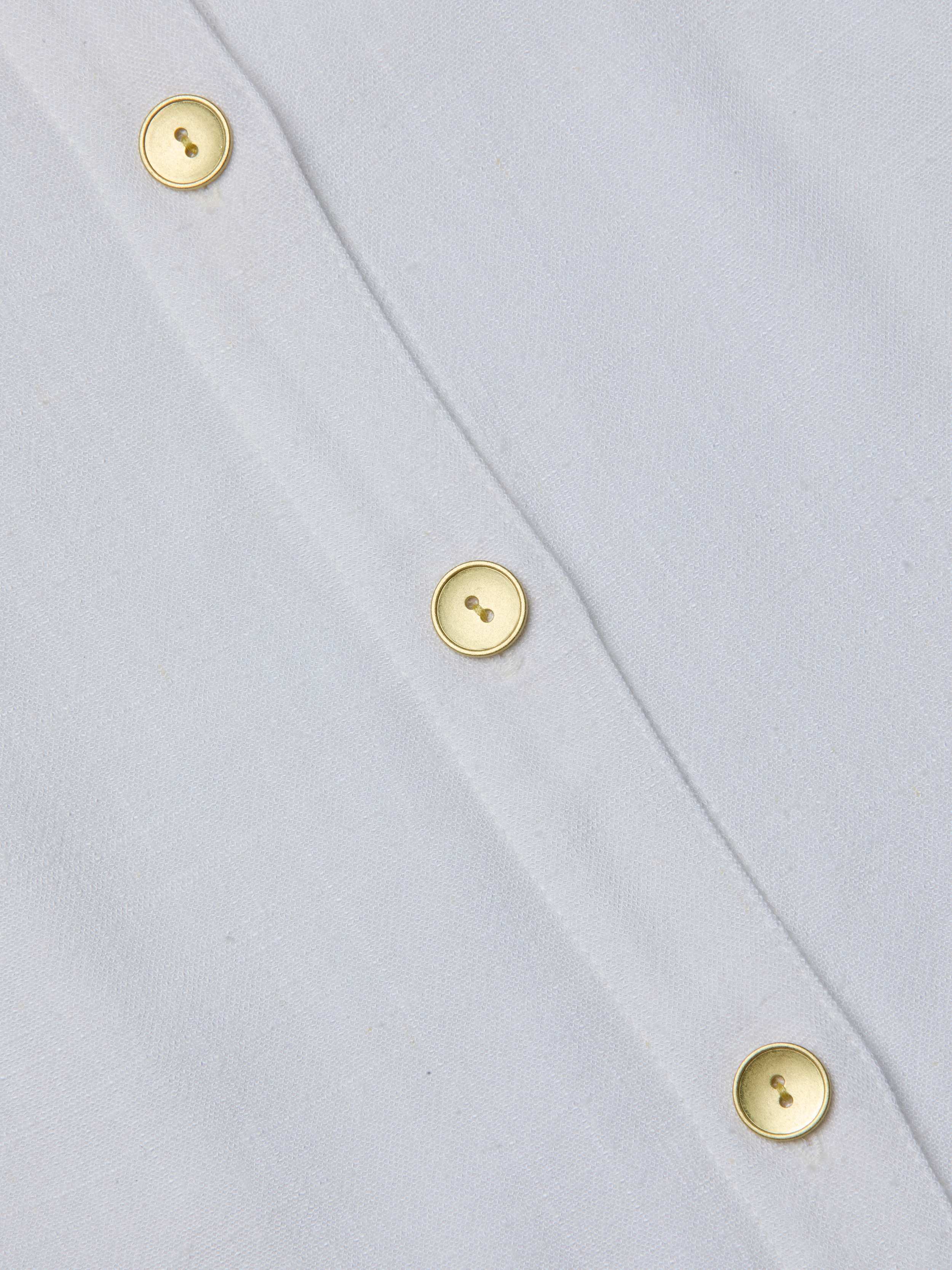 Kippa Linen-Blend Shirt Dress In White