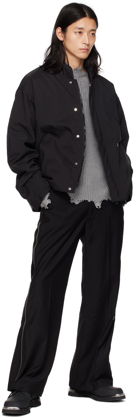 Black Hidden Luster Slacks