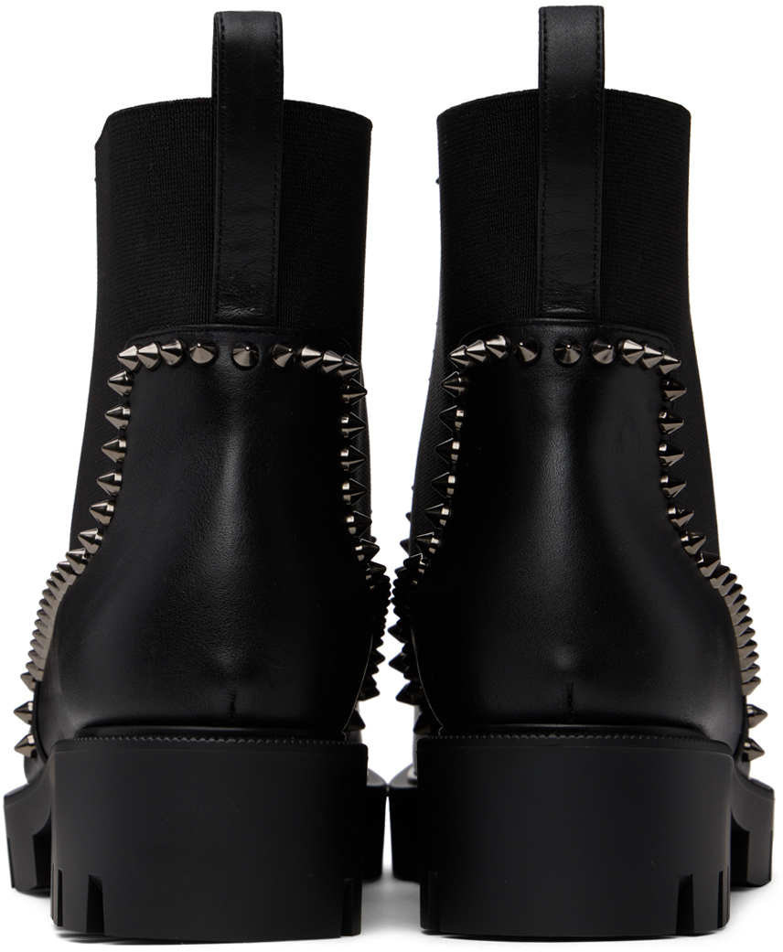 Christian Louboutin Black Out Lina Ankle Boots