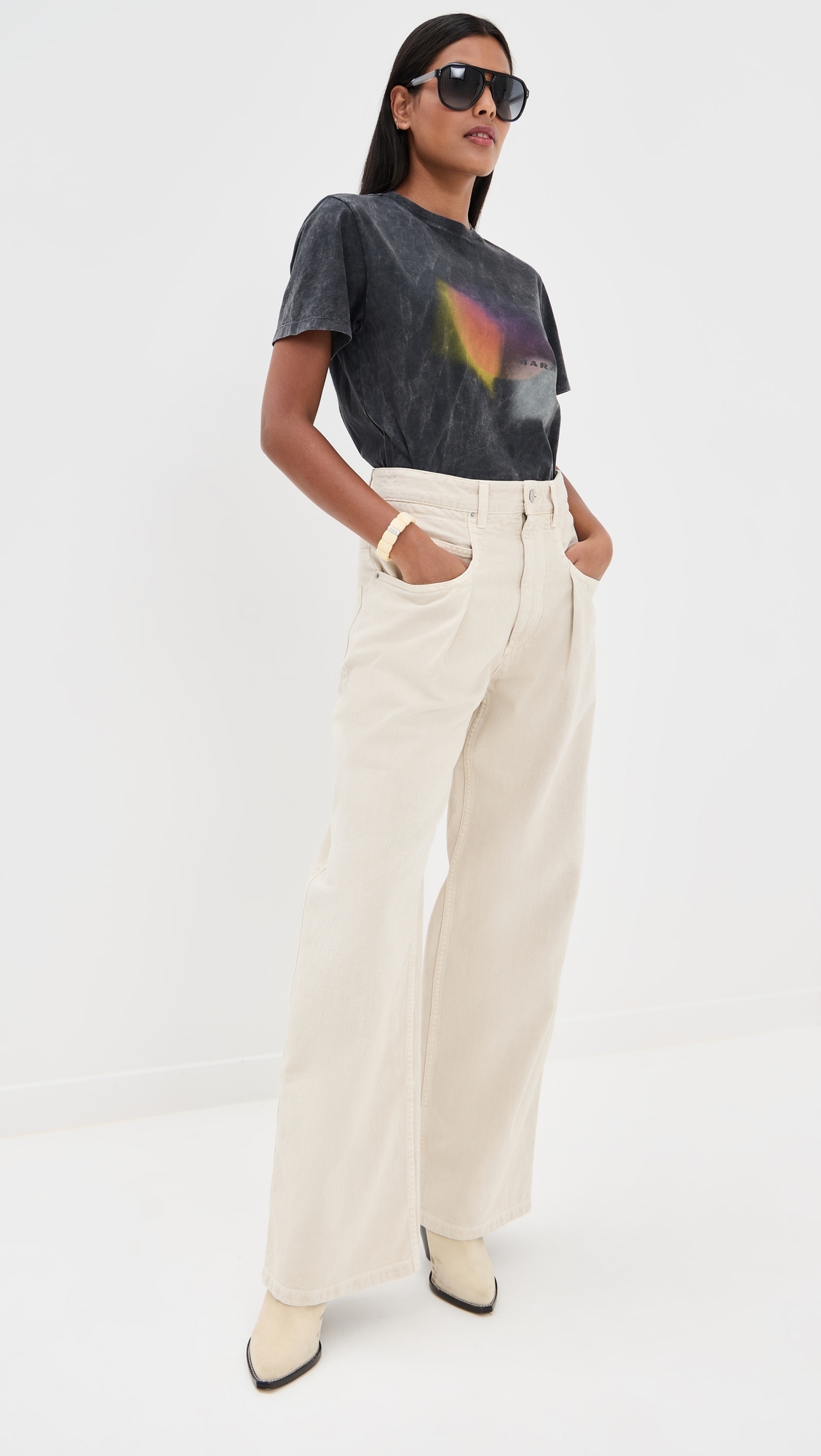 Isabel Marant Zewel Tee Faded Black 