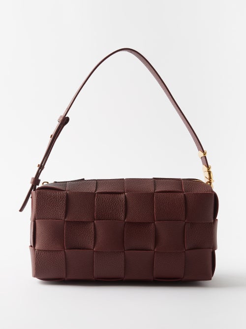 Bottega Veneta Brick Intrecciato Leather Shoulder Bag