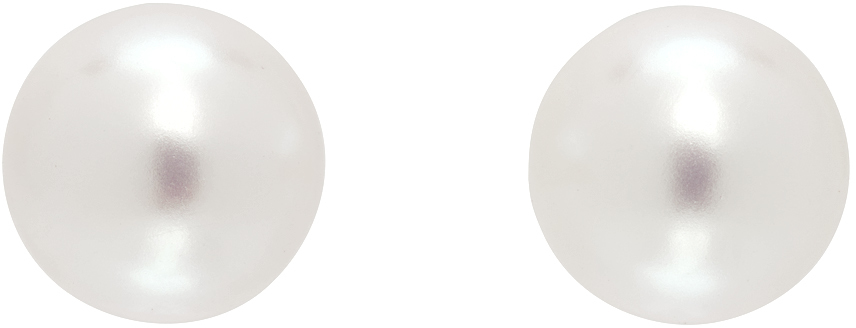Numbering White #9102 Earrings