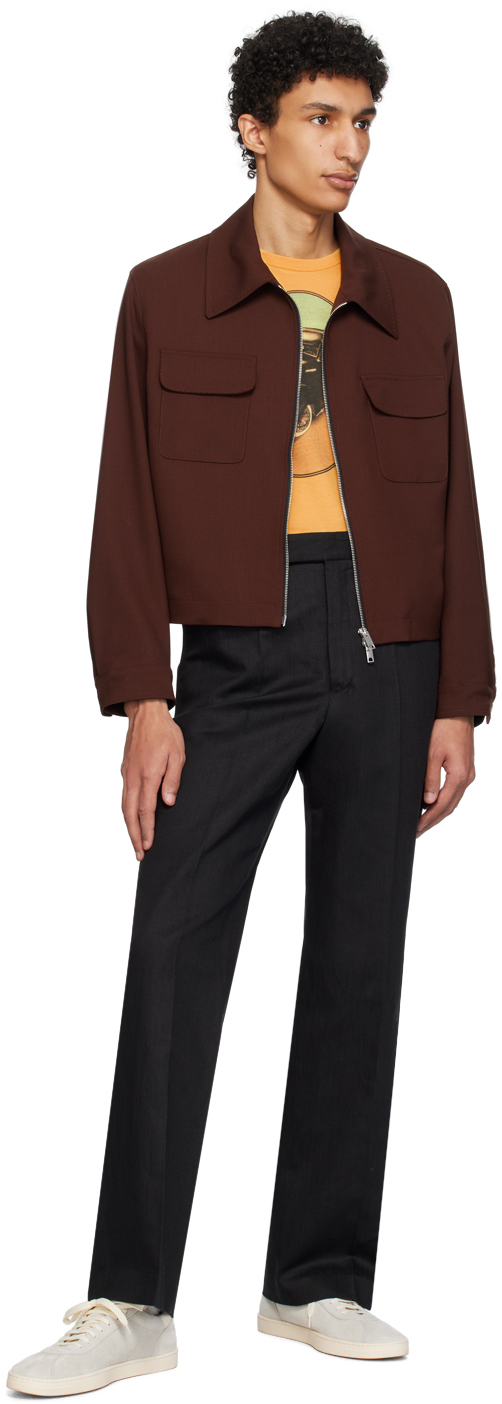 Second/Layer Black Relaxed Primo Trousers