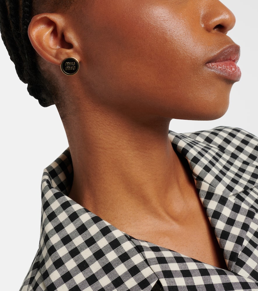 Logo stud earrings