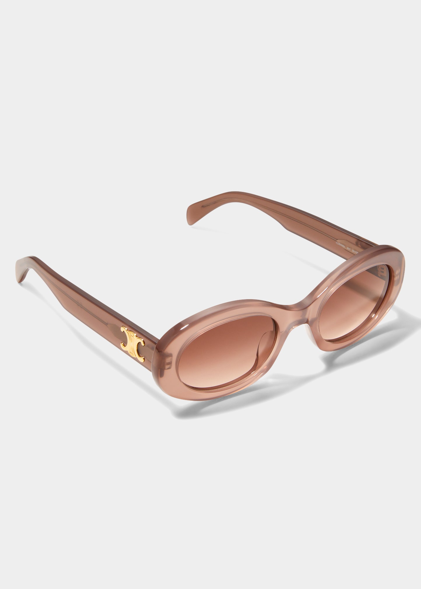 Celine Triomphe Logo Oval Acetate Sunglasses - Bergdorf Goodman