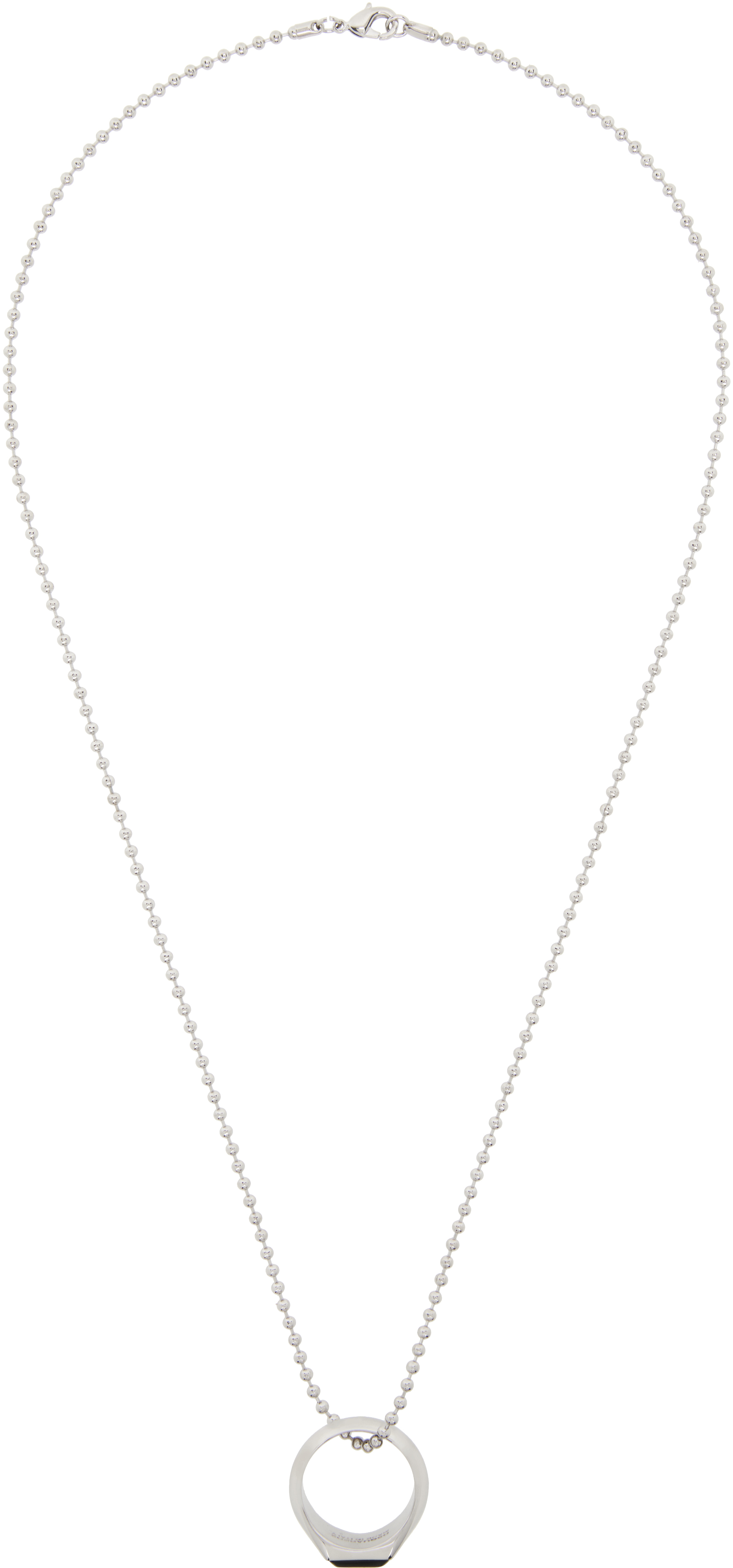Dsquared2 Silver D2 Hedonism Punk Ring Necklace