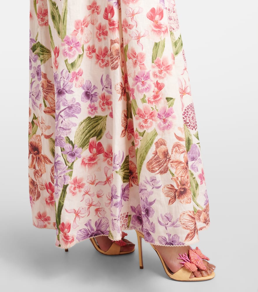 Espliego floral linen maxi dress
