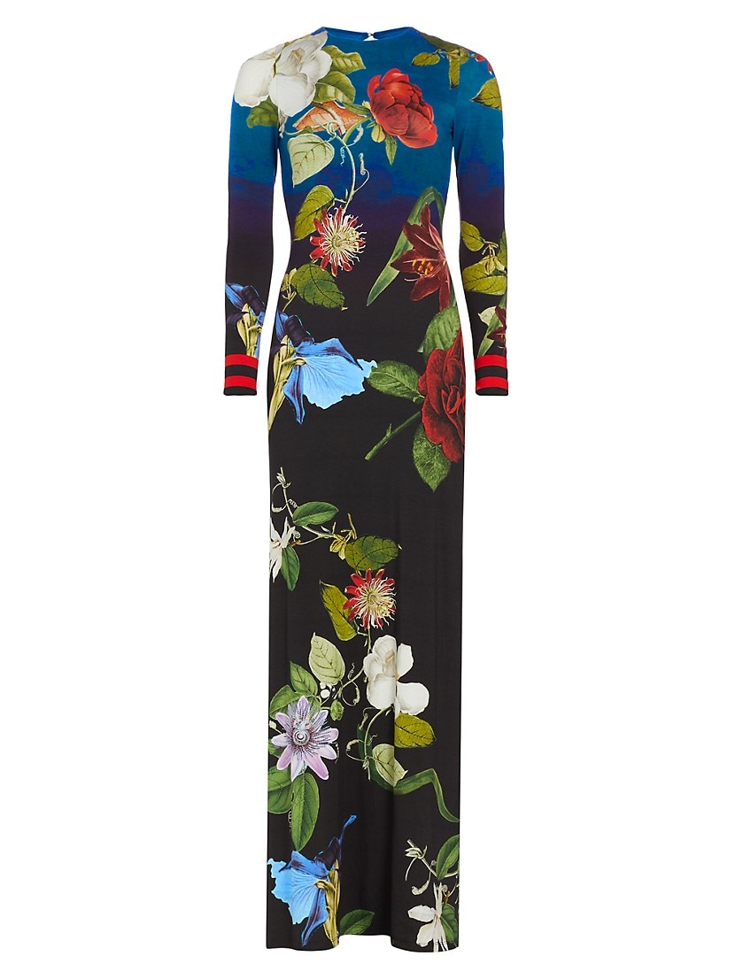 Delora Floral Open Back Maxi Dress