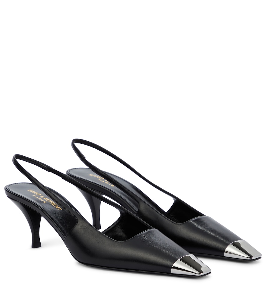 Louis Vuitton Leather Slingback Pumps It 40 | 10