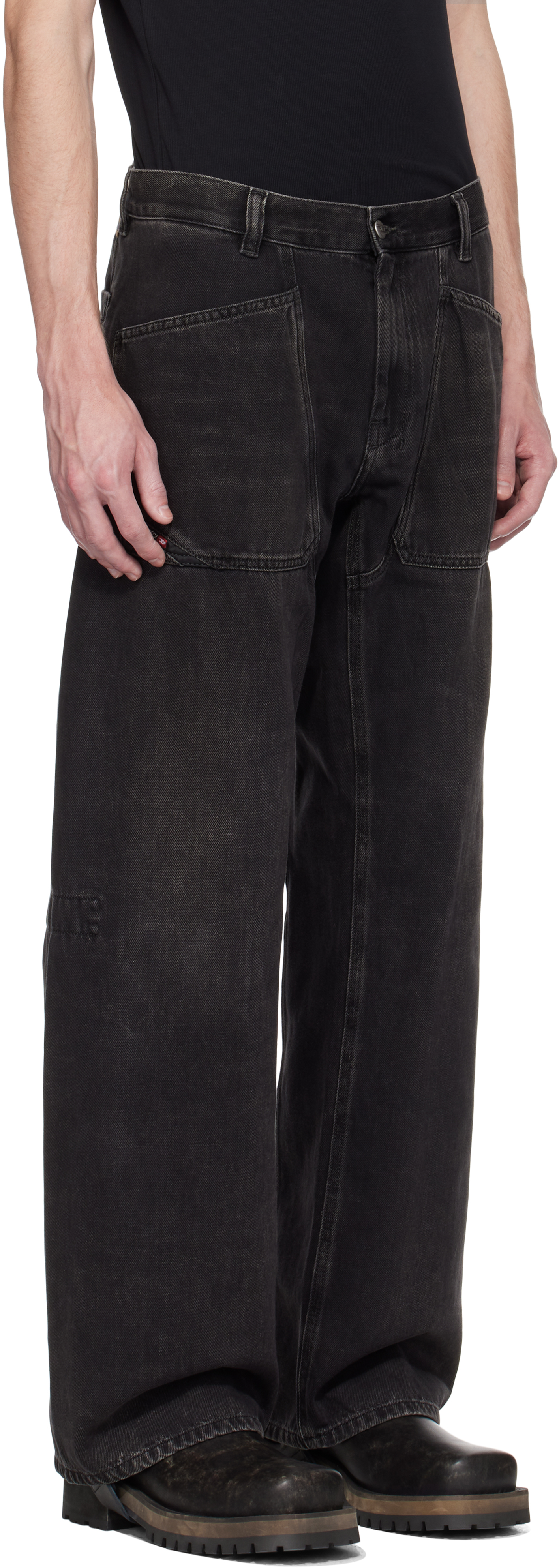 Diesel Black Relaxed D-Zeta 09j96 Jeans
