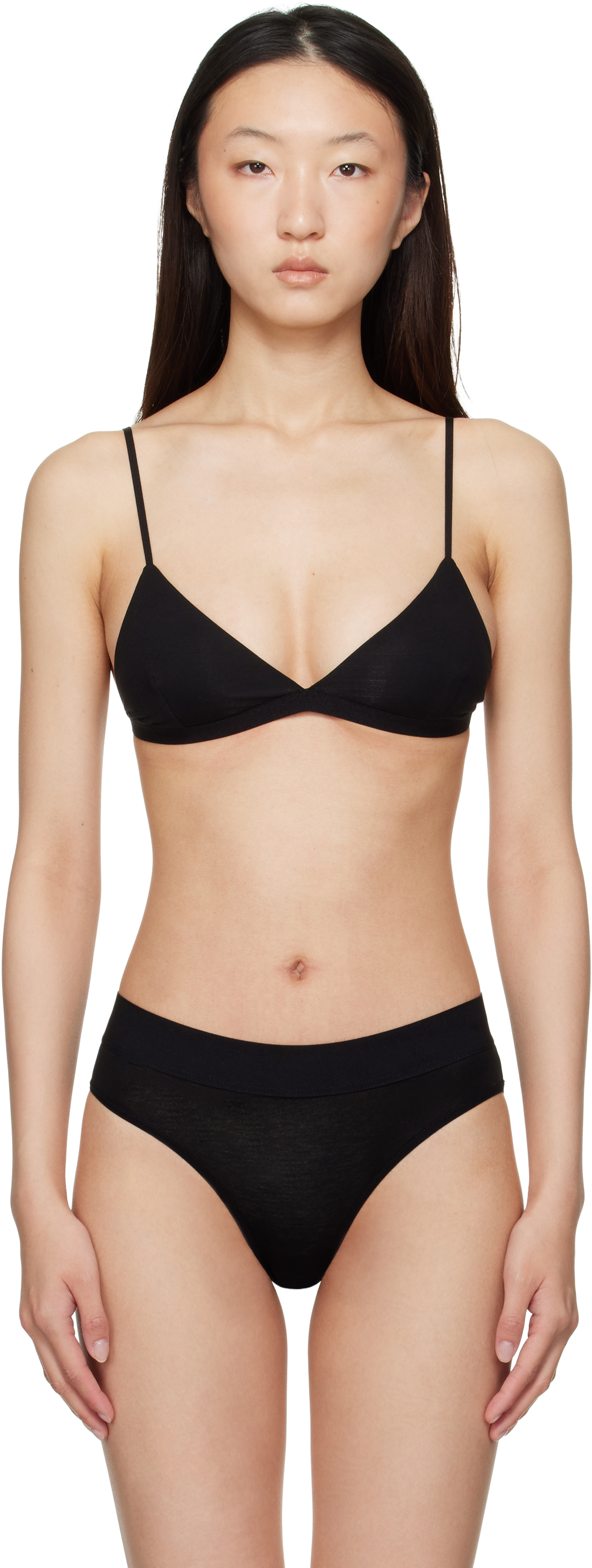 Two-Pack Black & Beige Mississippi Bras