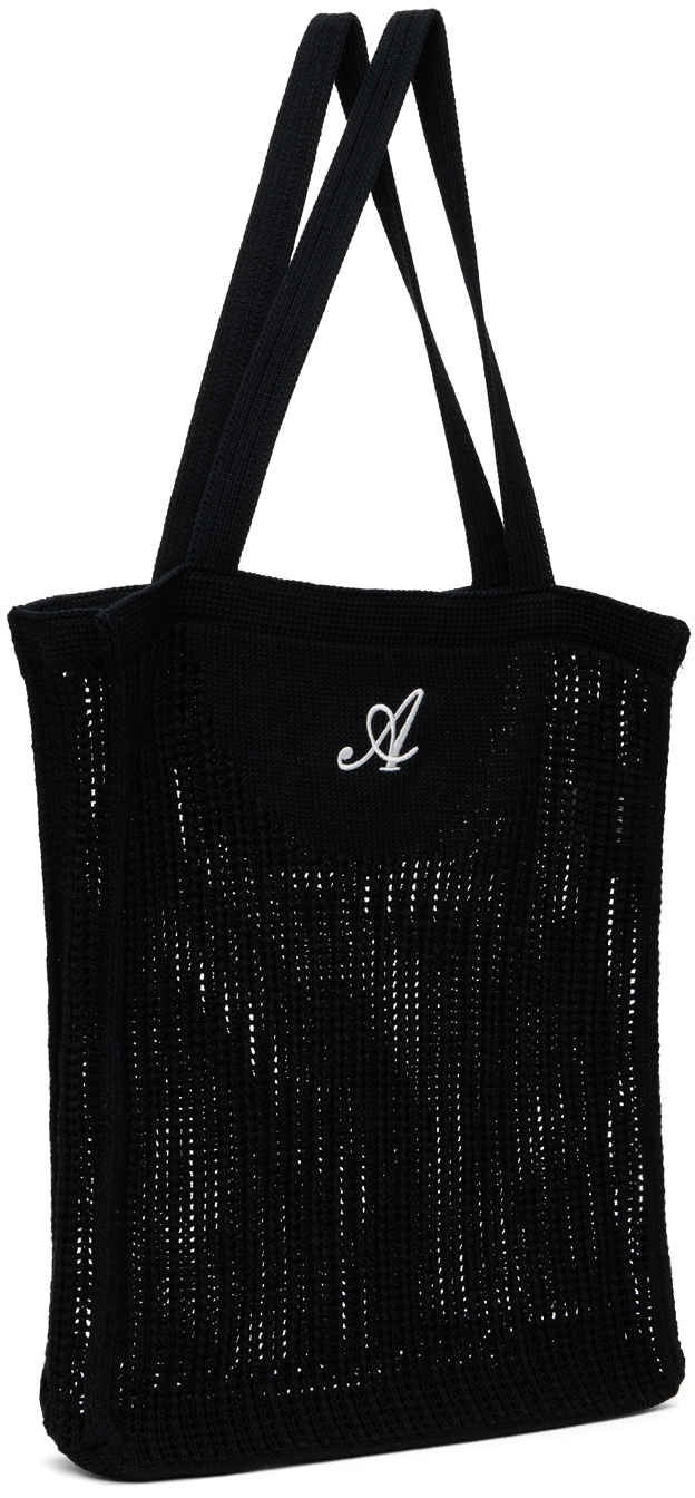 Axel Arigato Black Grid Shopper Tote