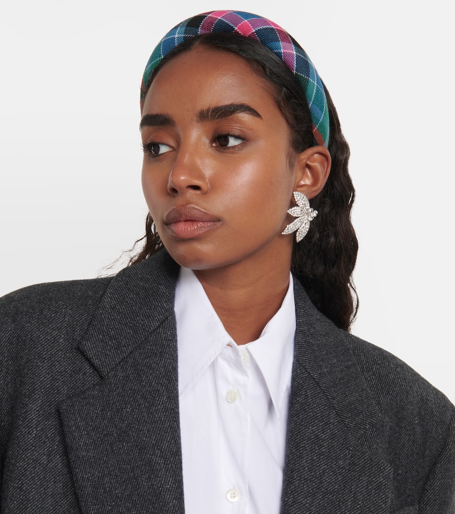 Jennifer Behr Tartan jacquard headband