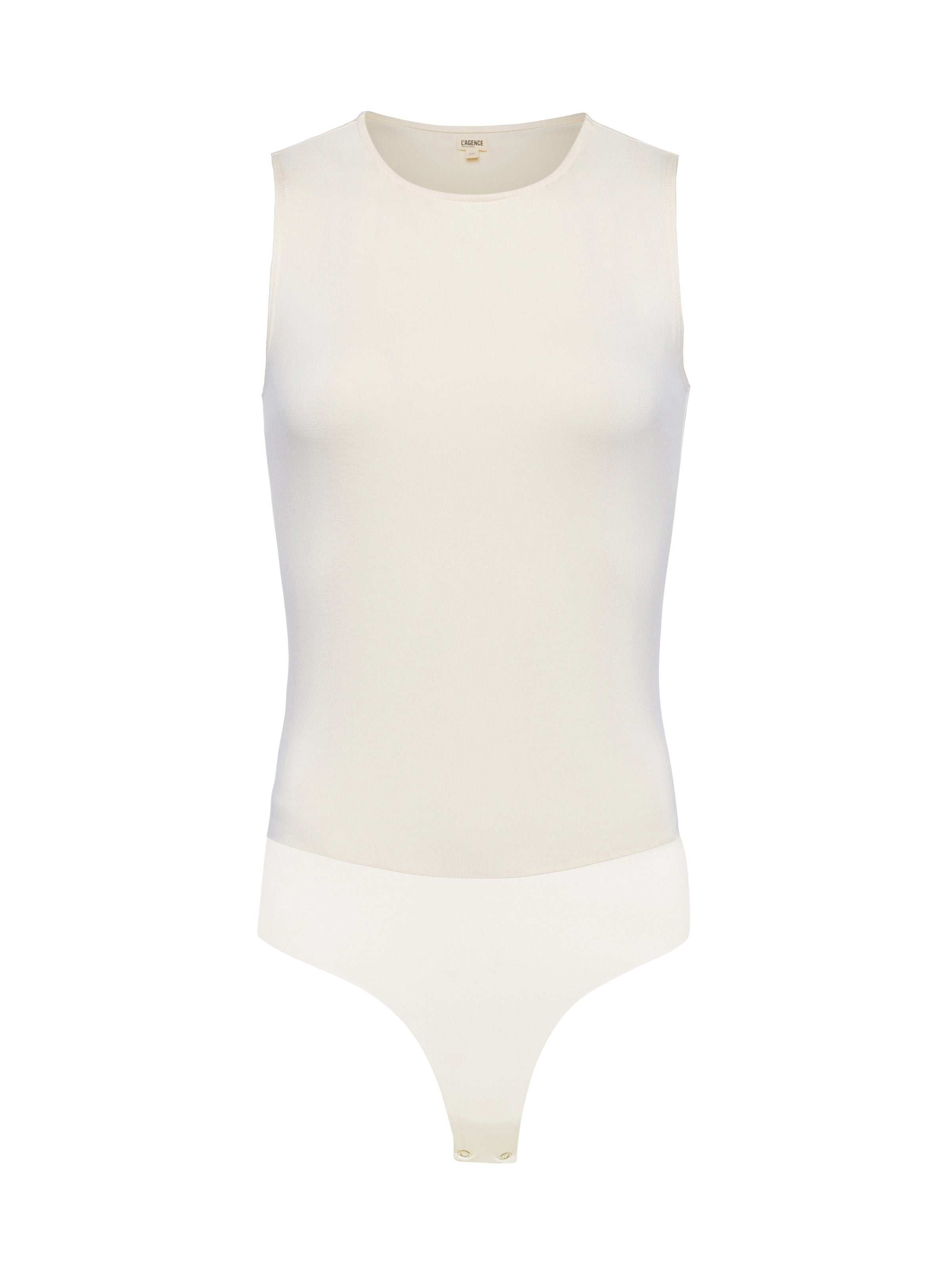 Amia Tank Top Bodysuit In Vintage White