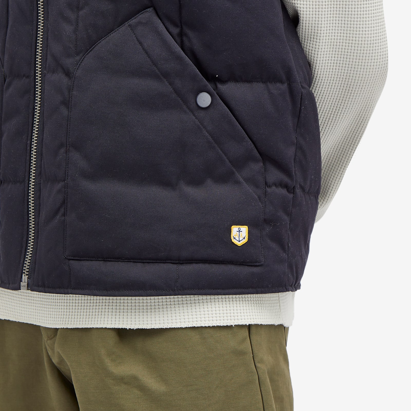 Armor-Lux Men's Padded Zip Vest in Rich Navy 72666-D85