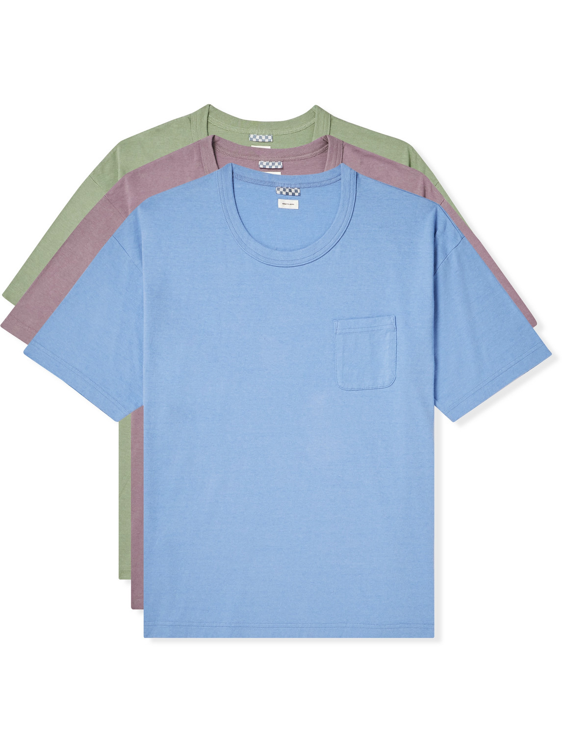 Visvim Sublig Jumbo Three-Pack Cotton-Jersey T-Shirts - Men