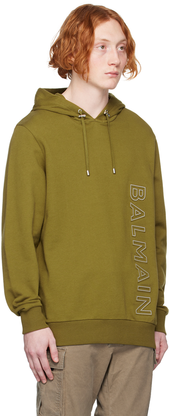 Khaki cotton hoodie