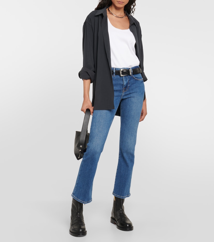 Le Crop Mini mid-rise bootcut jeans