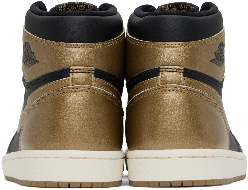 Nike Jordan Black & Gold Air Jordan 1 High OG Sneakers