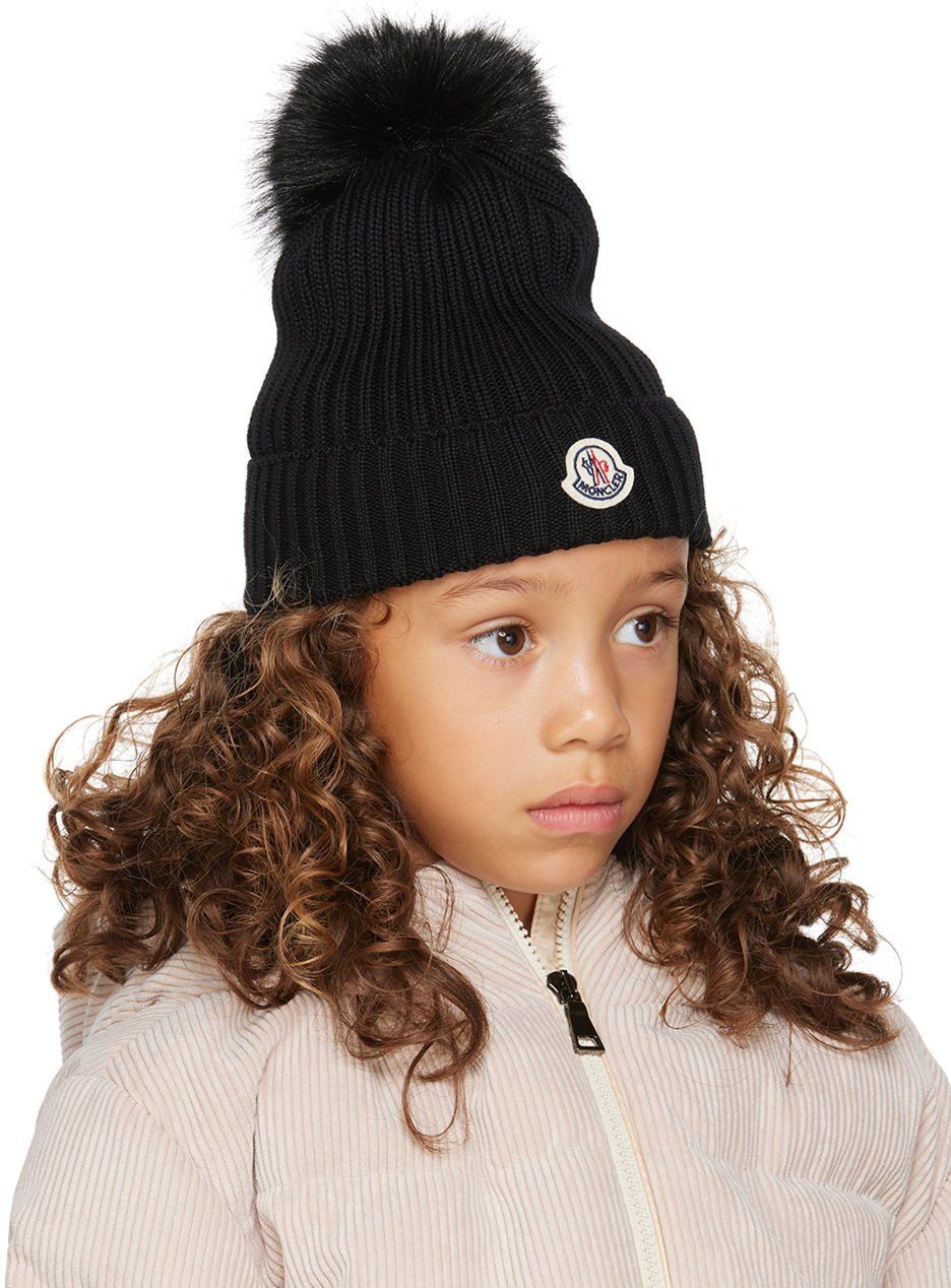 Moncler Black Pom-Pom Beanie