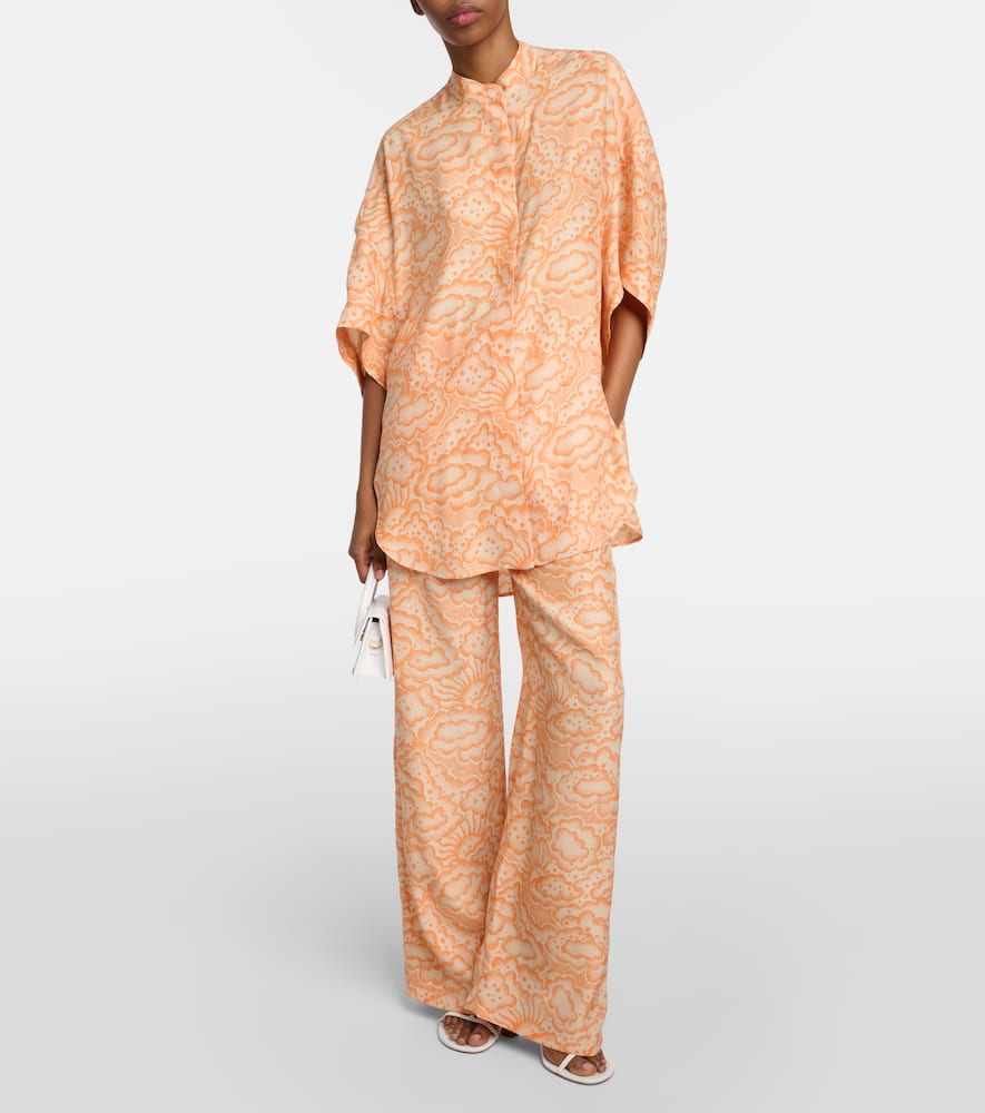 Stella McCartney Mid-rise silk pants