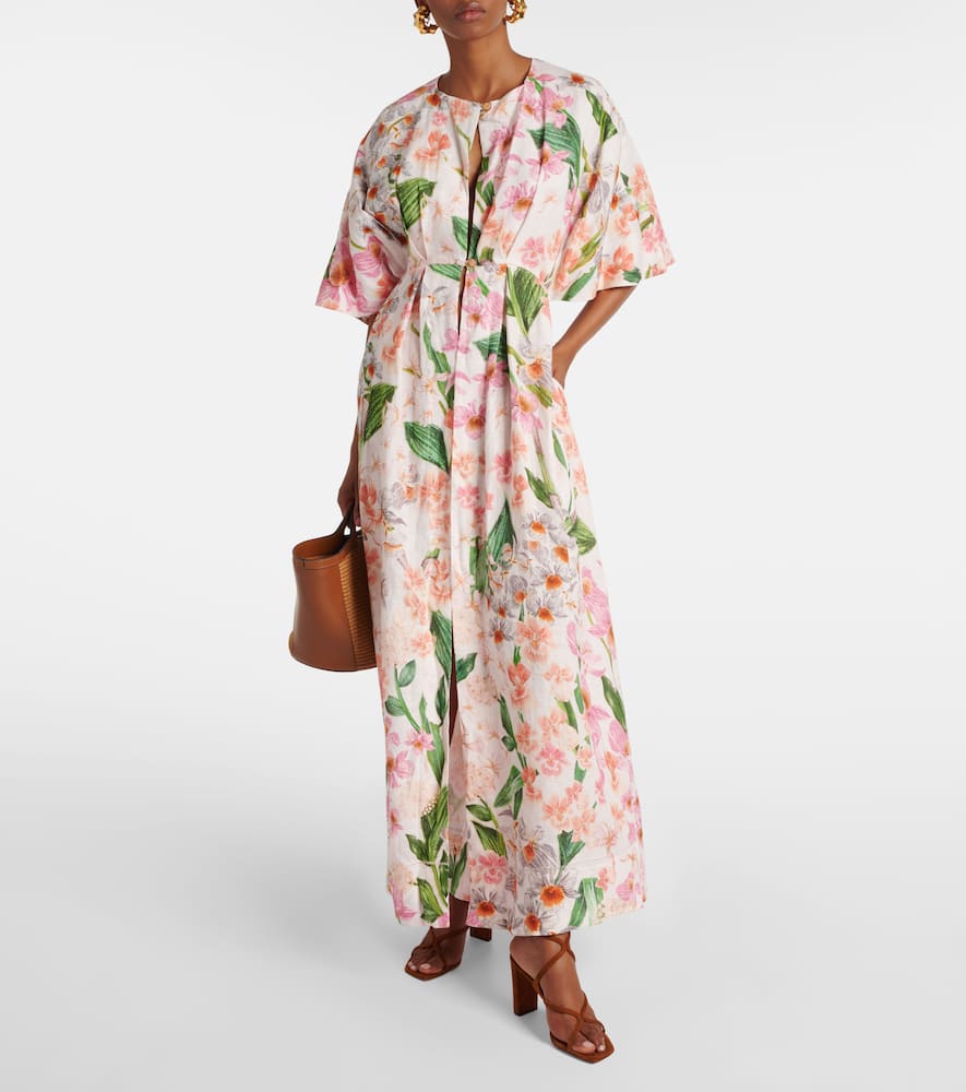 Agua by Agua Bendita Gesto floral linen maxi dress