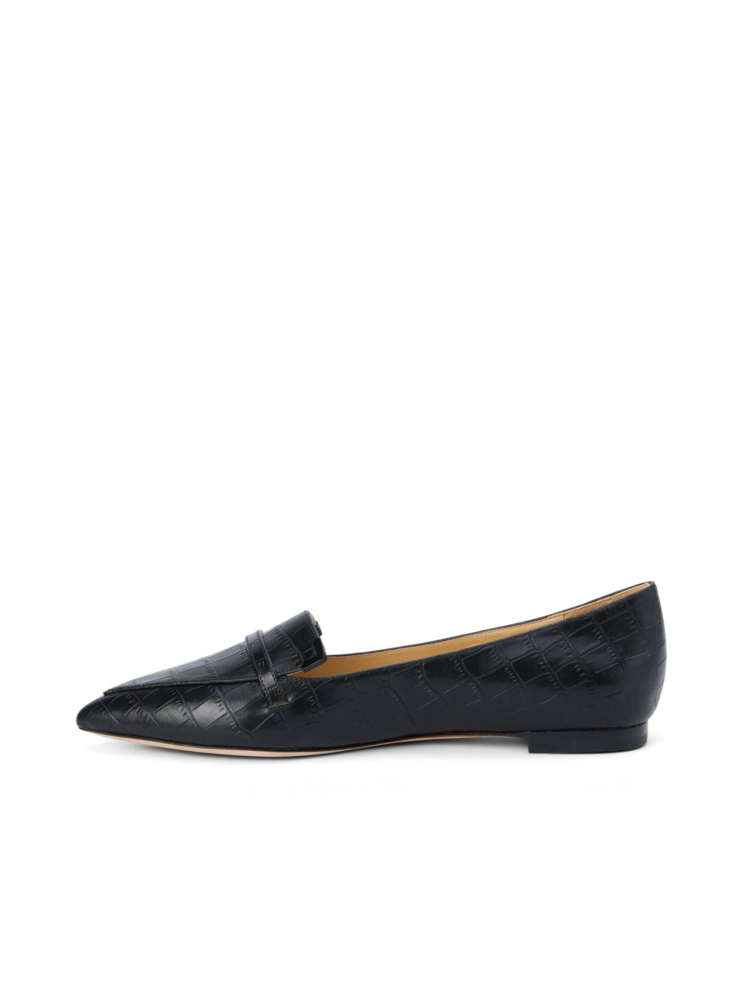Brielle Loafer In Black Croco