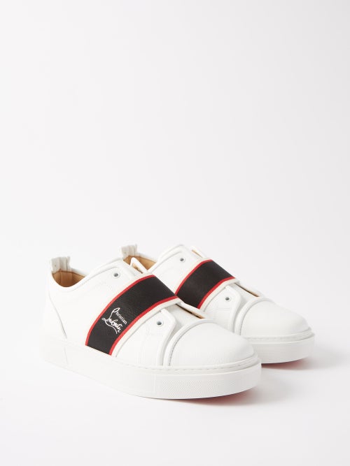 Christian Louboutin - Adolescenza Faux-Leather Slip-On Trainers - Mens - White