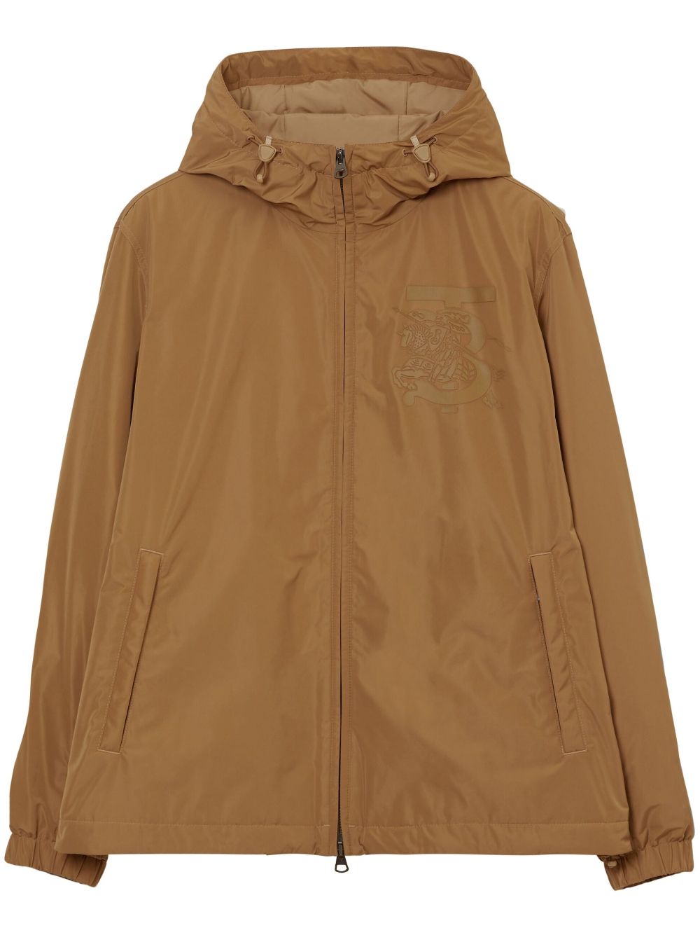 버버리 남성 monogram EKD shape-memory taffeta hooded jacket - Brown 8069742