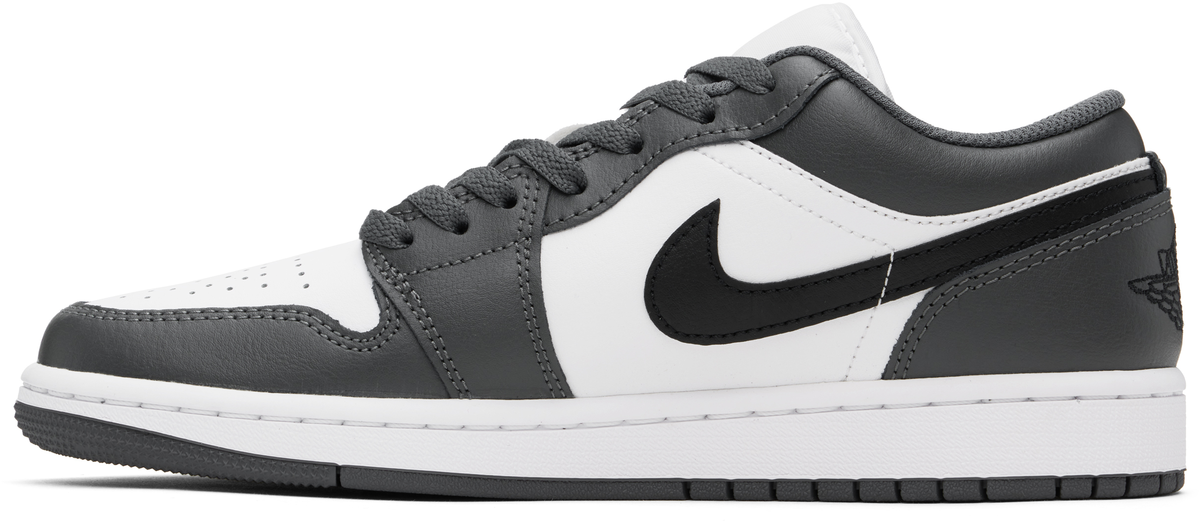 Nike Jordan Gray & White Air Jordan 1 Low Sneakers
