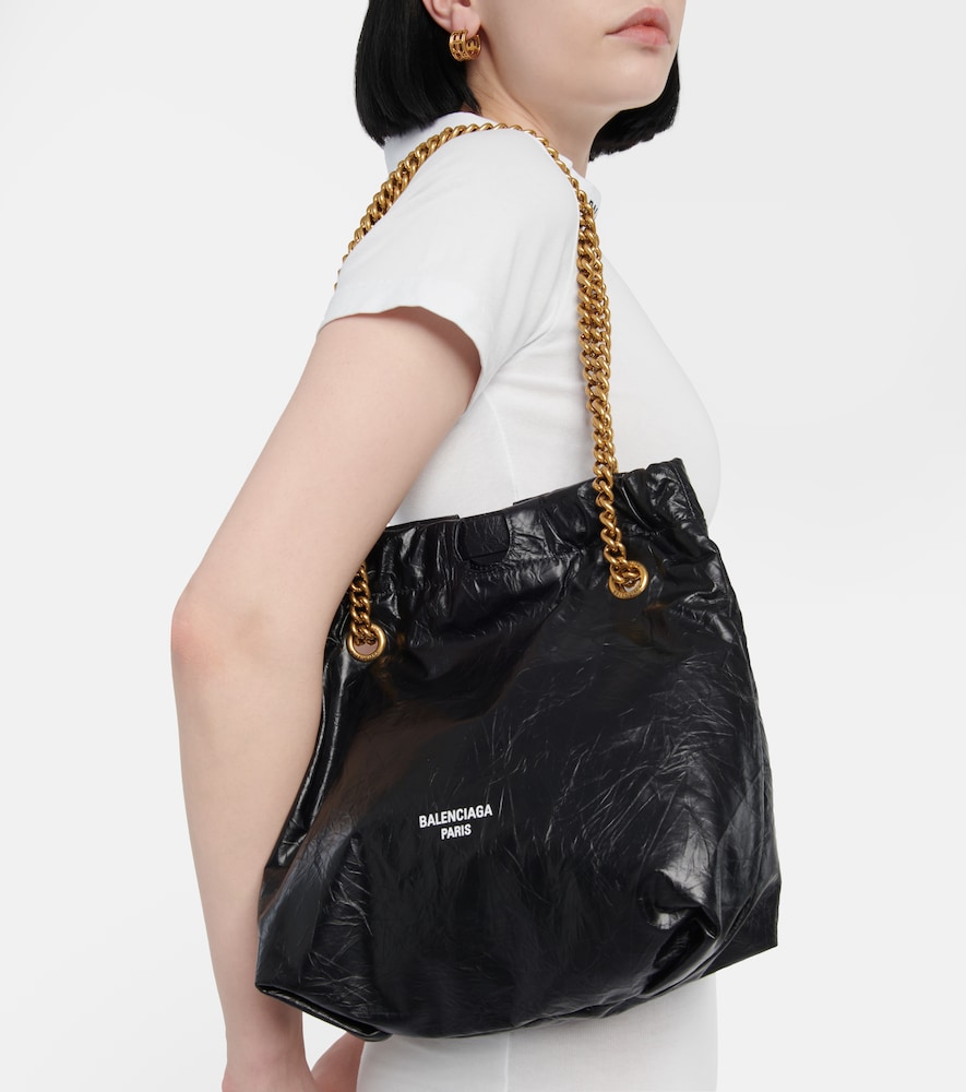 Balenciaga Crush Small Quilted Chain Shoulder Bag