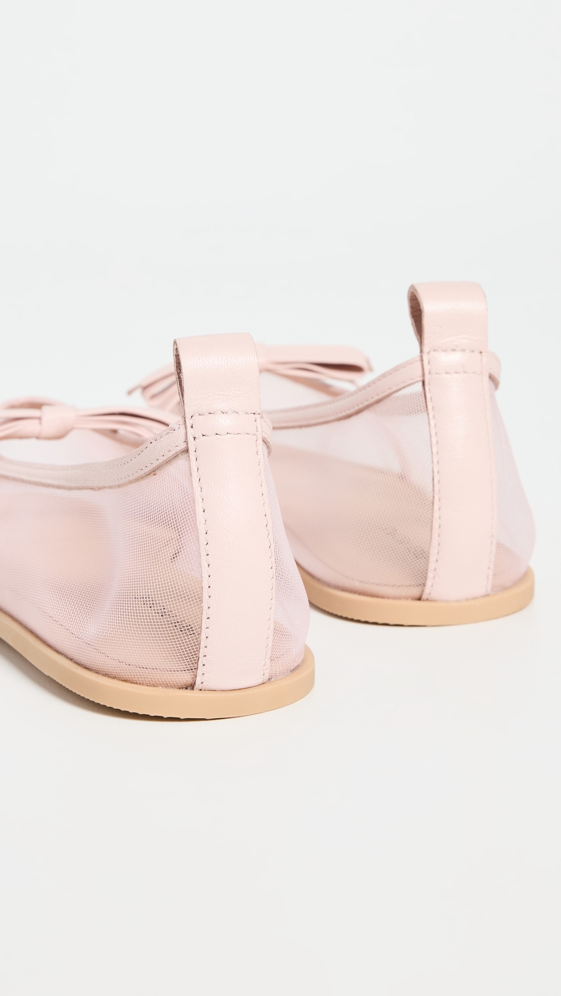 Mesh Mania Bow Flats Cloud Pink Mesh